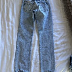 Levi’s 501 original women’s distressed jeans